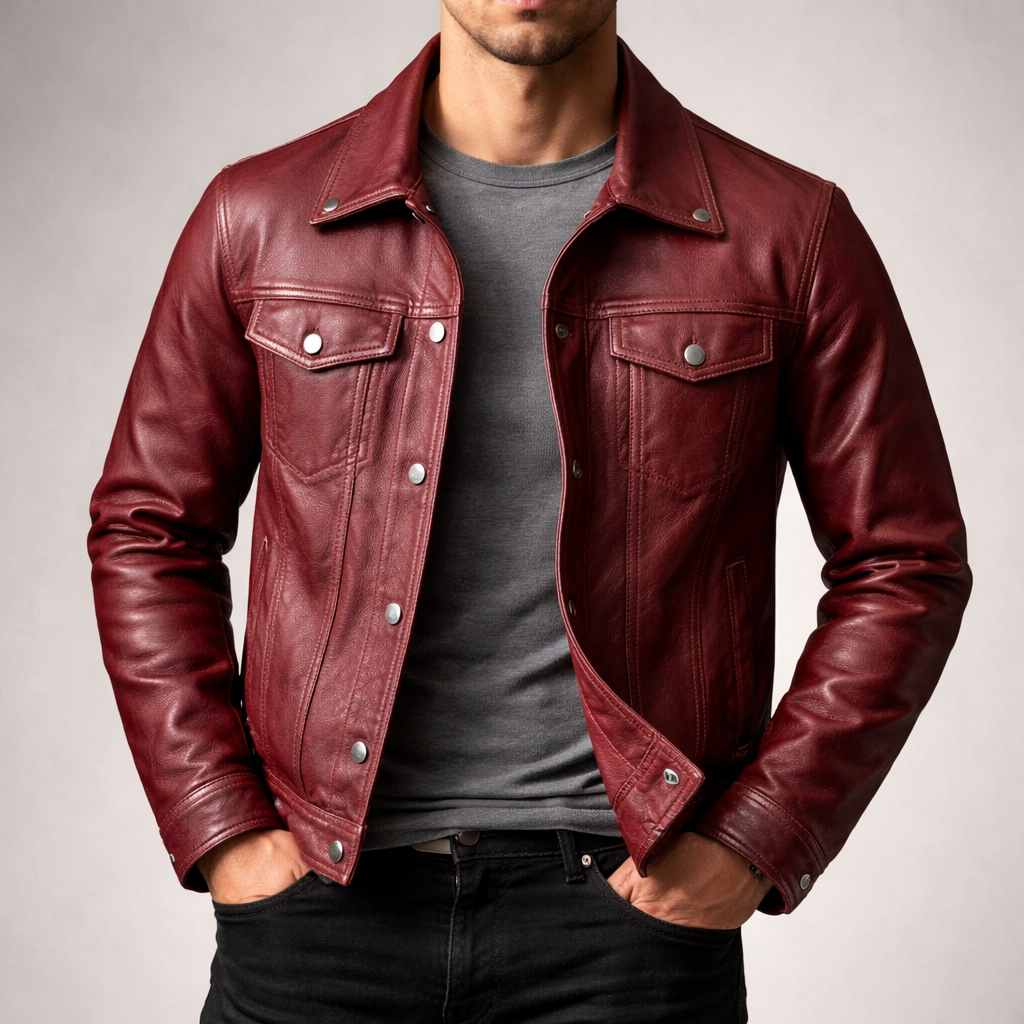Men's Genuine Leather Vintage Jacket