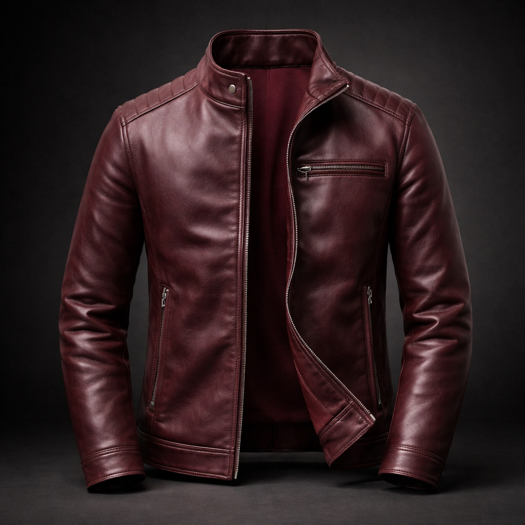 Men's Leather Jacket - Genuine Quality