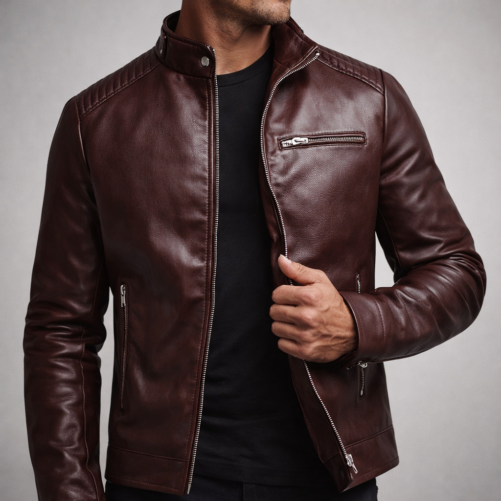 Men's Leather Jacket - Genuine Quality