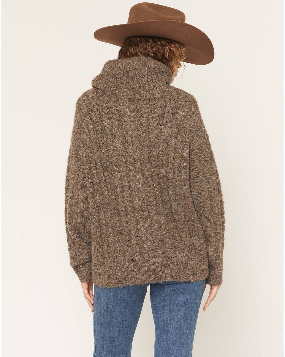 Women's Oversized Turtleneck Sweater - Sherry Style