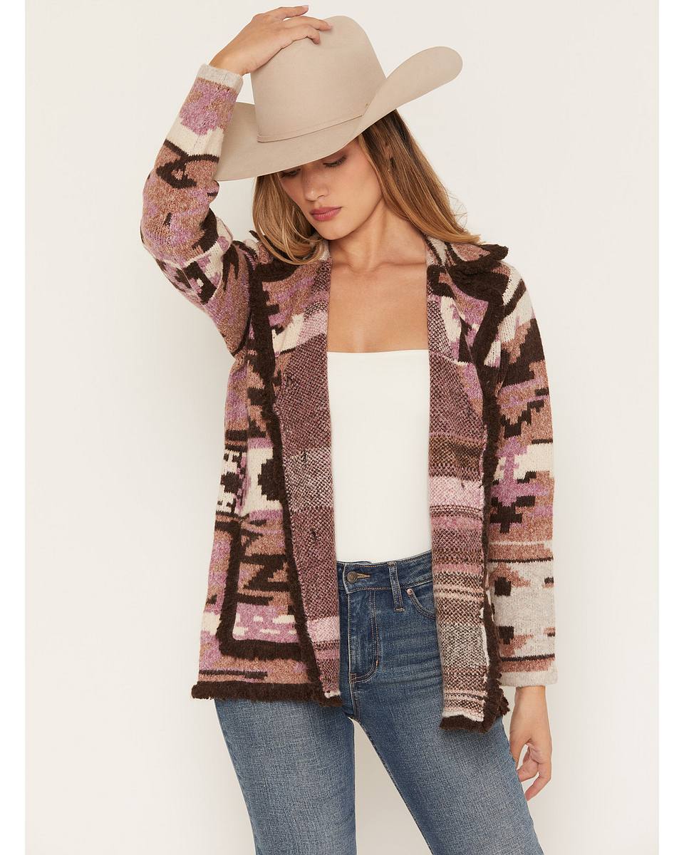 Women's Button-Down Southwestern Cardigan