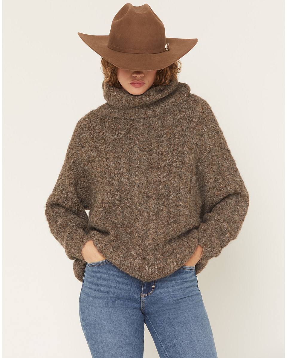Women's Oversized Turtleneck Sweater - Sherry Style