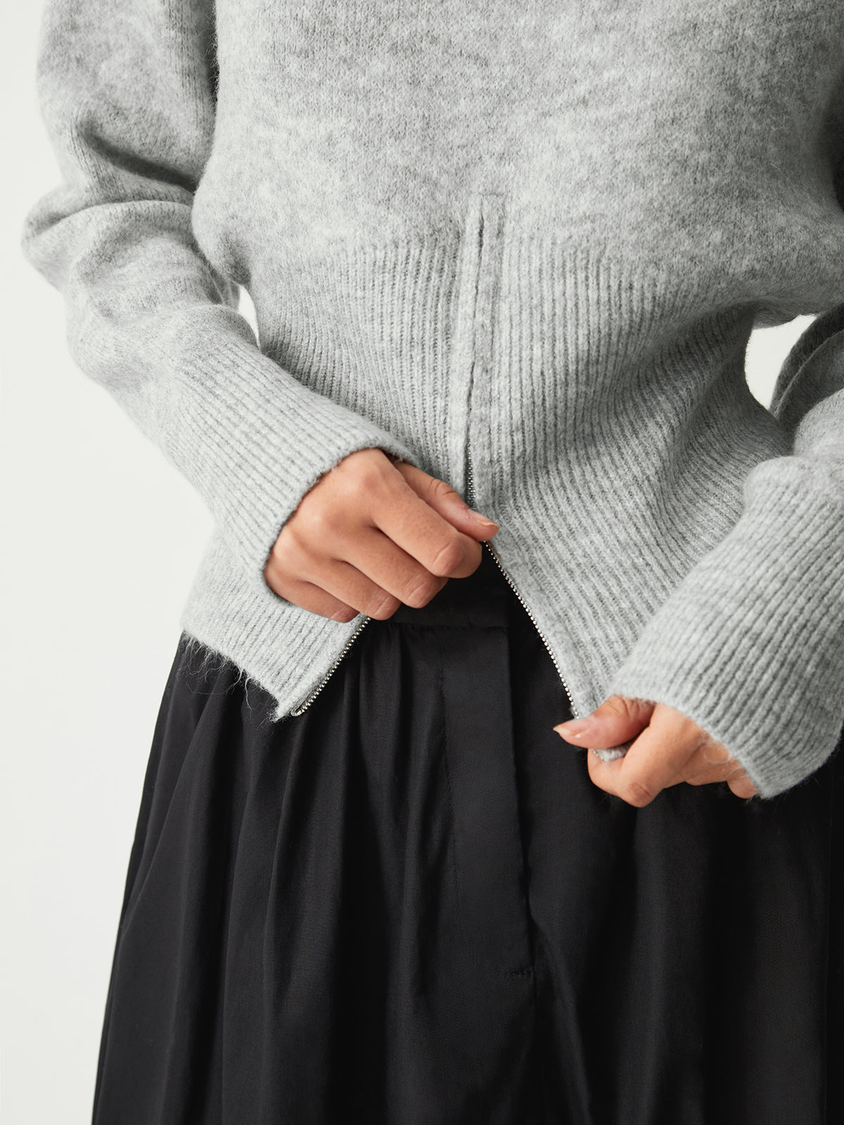 Women's Fuzzy Half Zip Sweater