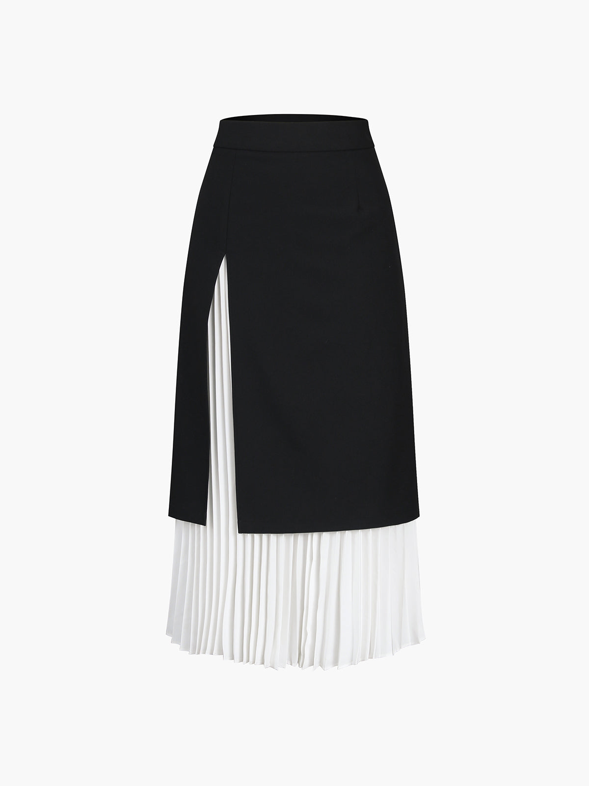 Women's Two Tone Pleated Long Skirt