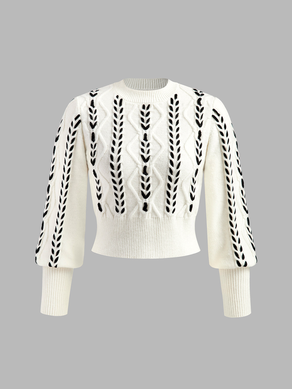 Women's Cinched Sweater with Contrast Binding