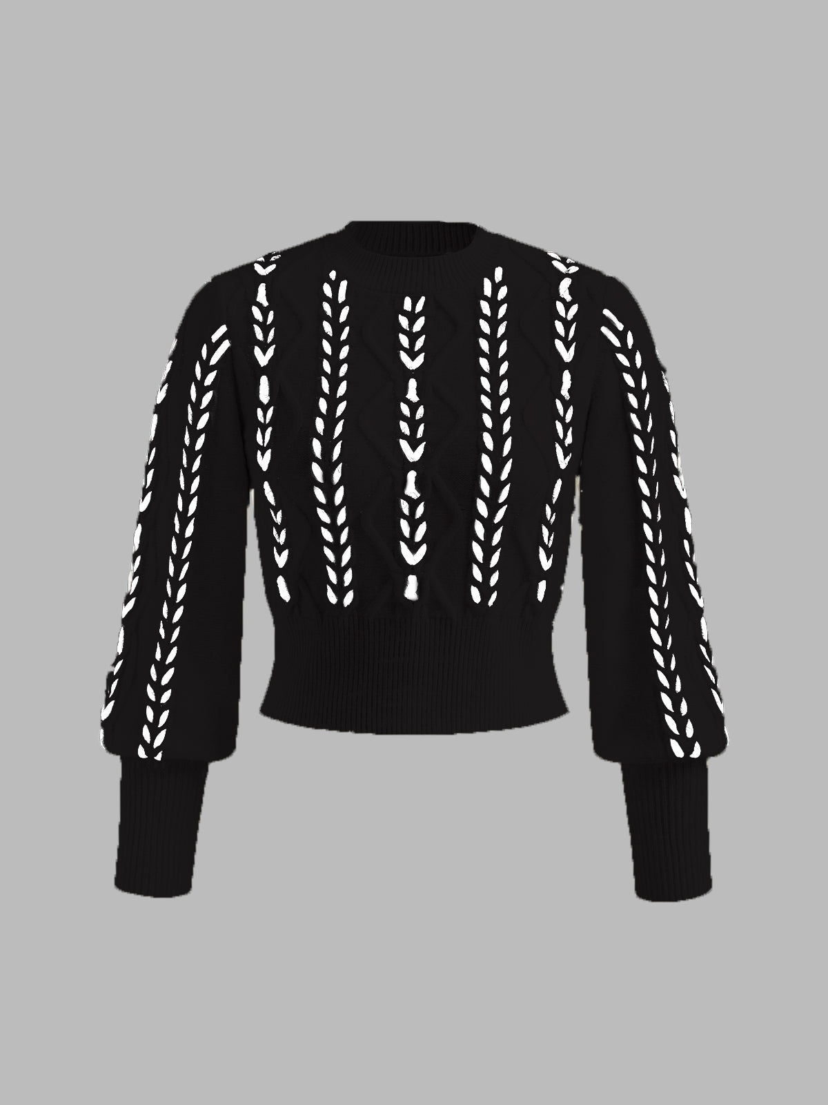 Women's Cinched Sweater with Contrast Binding