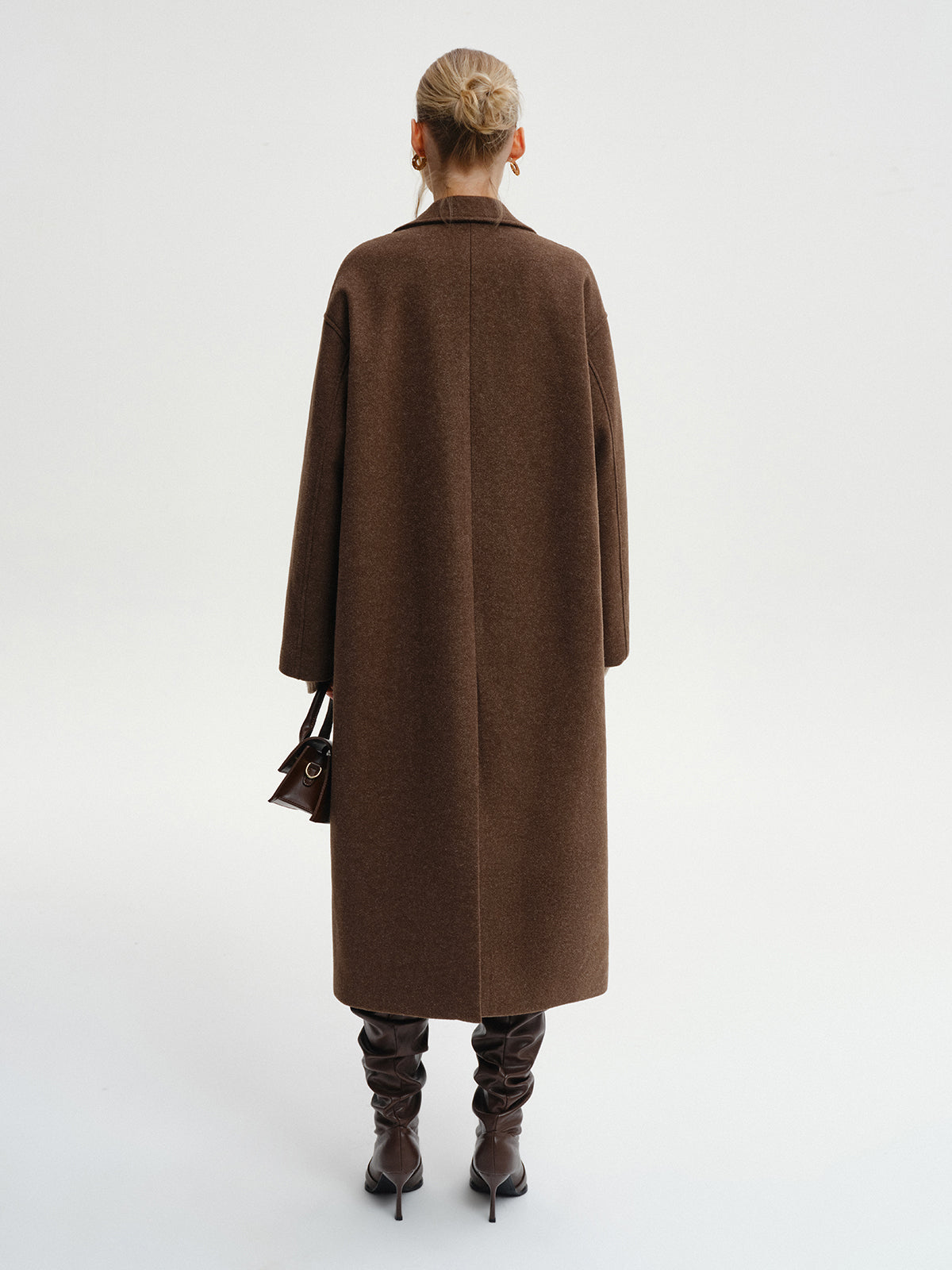 Women's Oversized Long Tweed Coat