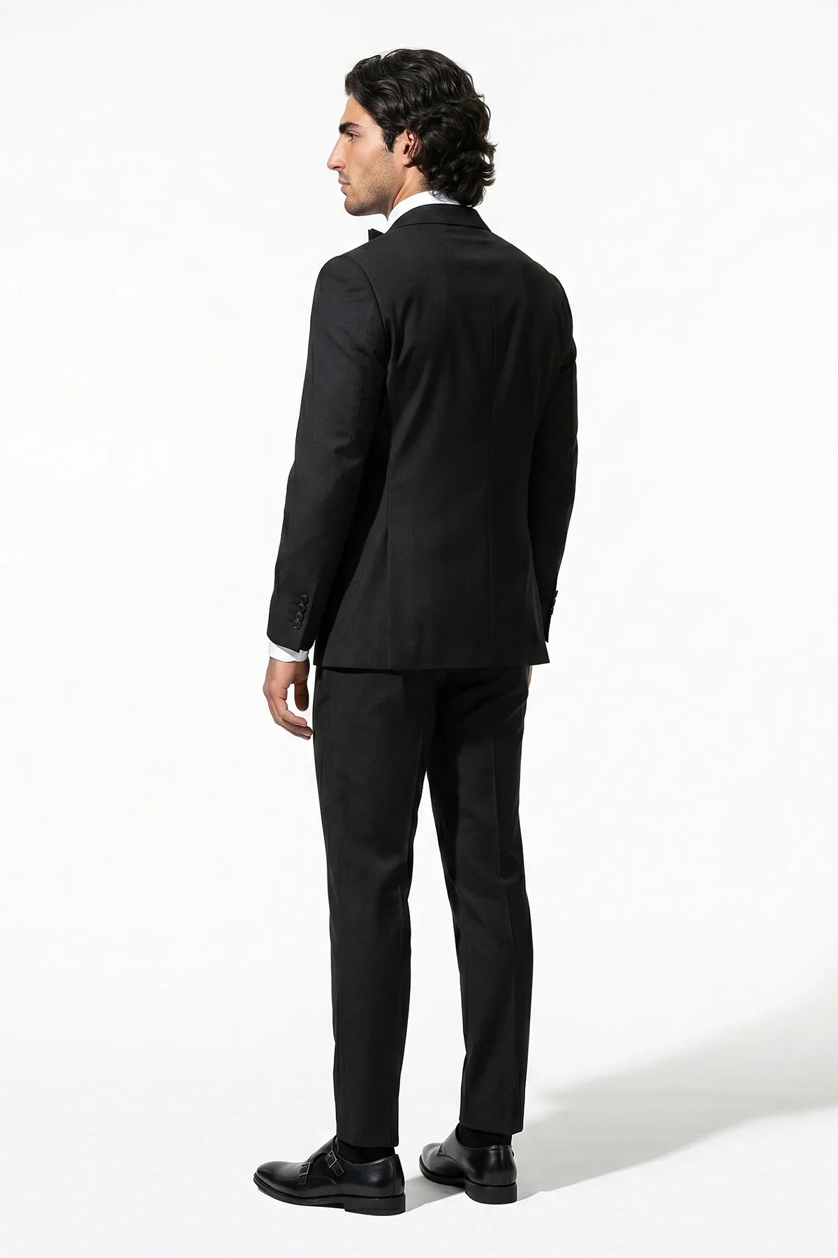 Men's Two Piece Suit Set Double Breasted Peaked Lapel Tailored