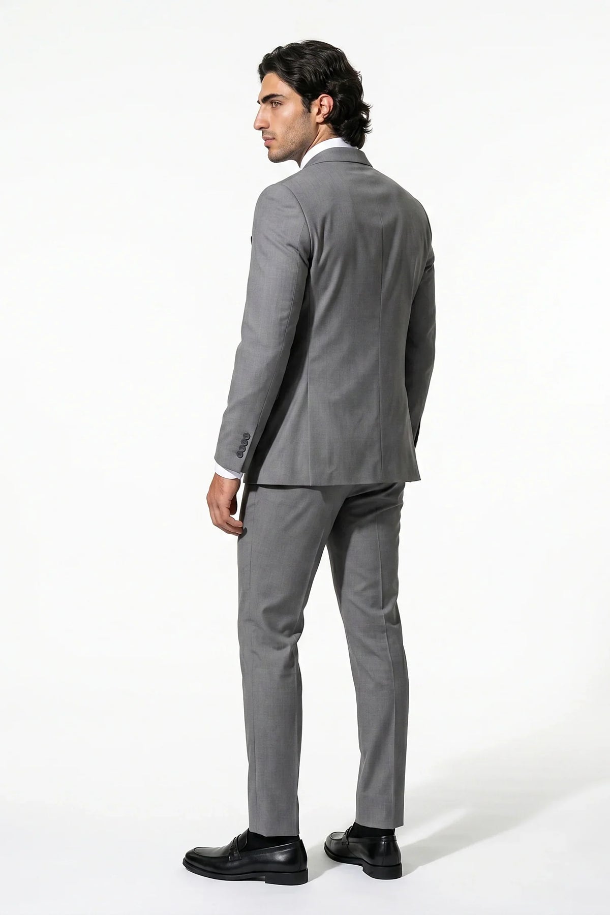 Men's Two Piece Suit Set Double Breasted Peaked Lapel Tailored