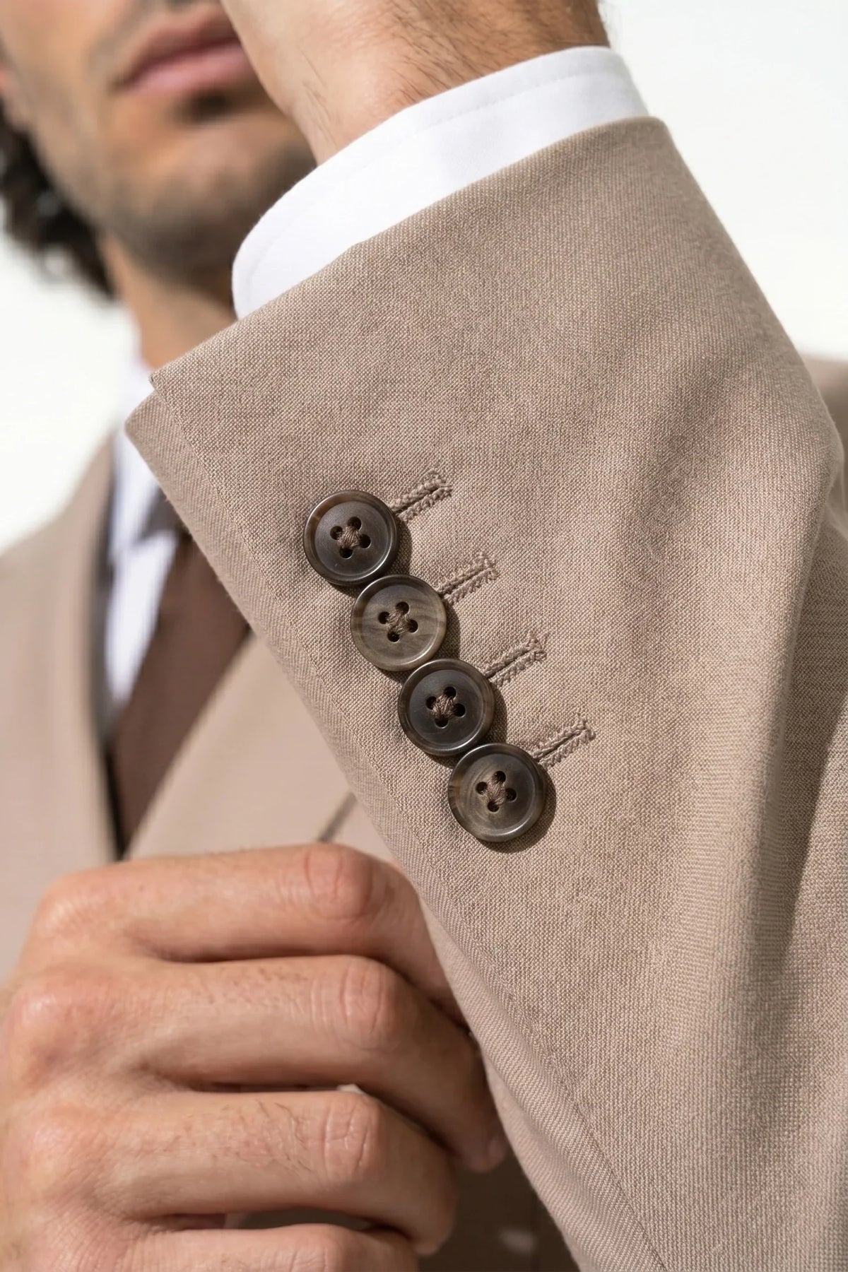 Men's Two Piece Suit Set Double Breasted Peaked Lapel Tailored