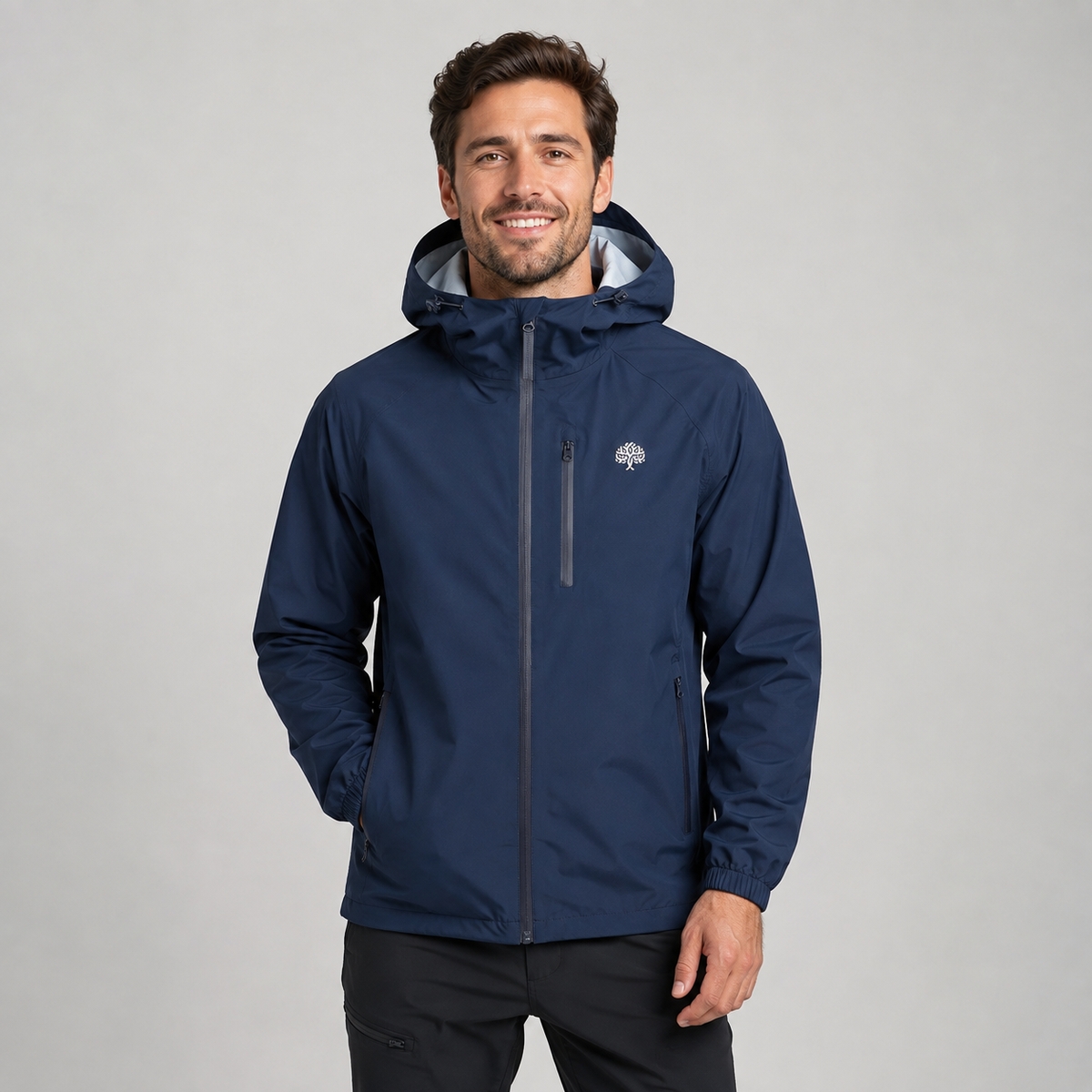 Men's Lightweight Waterproof Hooded Rain Jacket