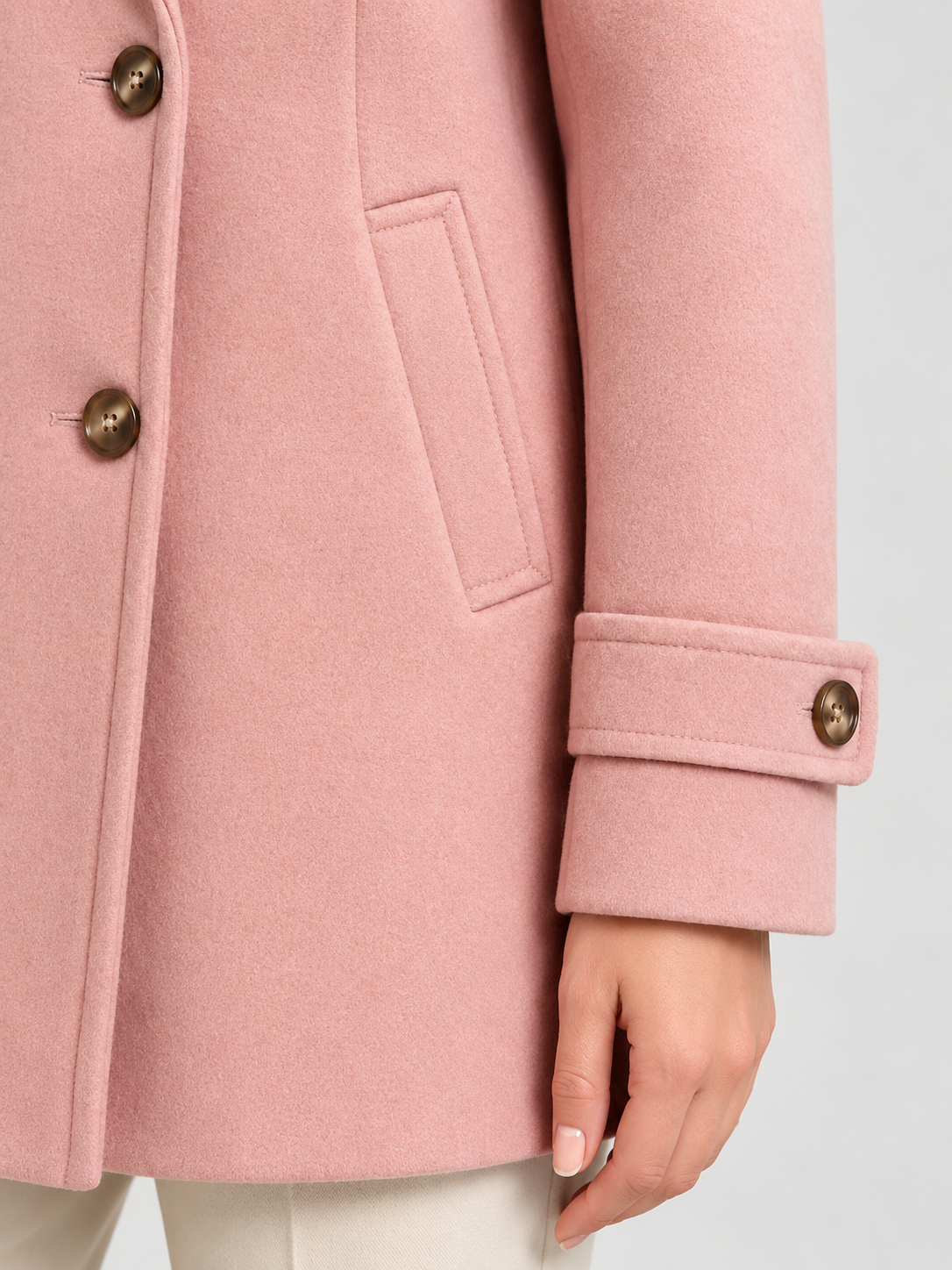 Women's Short Double-Breasted Tailored Winter Coat