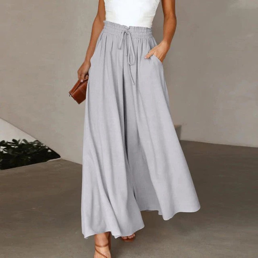 Linda | Women's High-Waisted Wide Leg Palazzo Pants, Casual