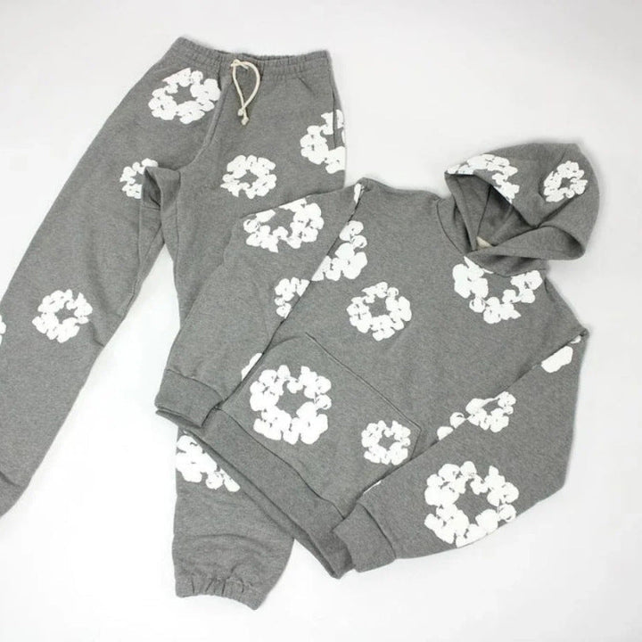 Denim Tears Printed Tracksuit Set for Men & Women β Casual Streetwear Outfit