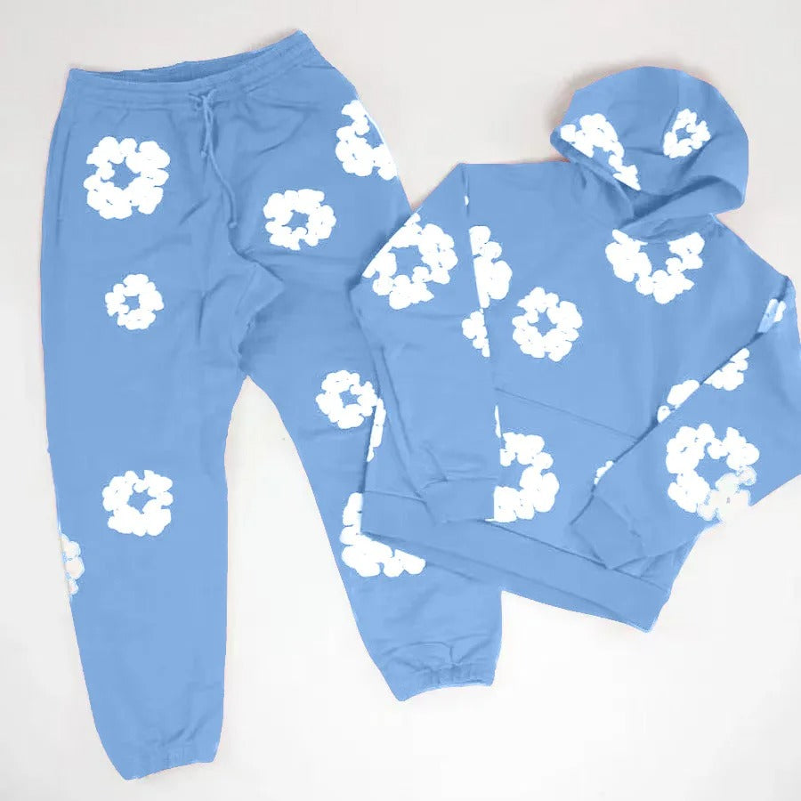 Denim Tears Printed Tracksuit Set for Men & Women β Casual Streetwear Outfit