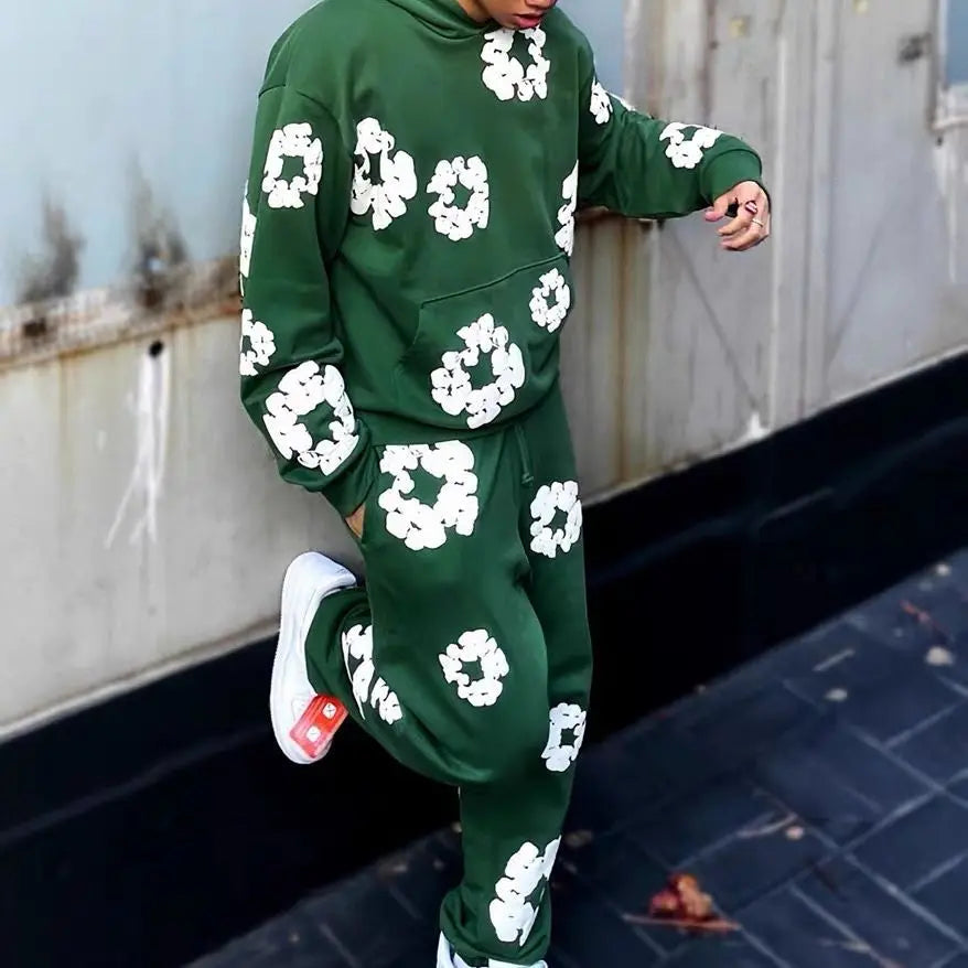 Denim Tears Printed Tracksuit Set for Men & Women β Casual Streetwear Outfit