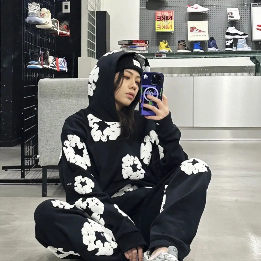 Denim Tears Printed Tracksuit Set for Men & Women β Casual Streetwear Outfit