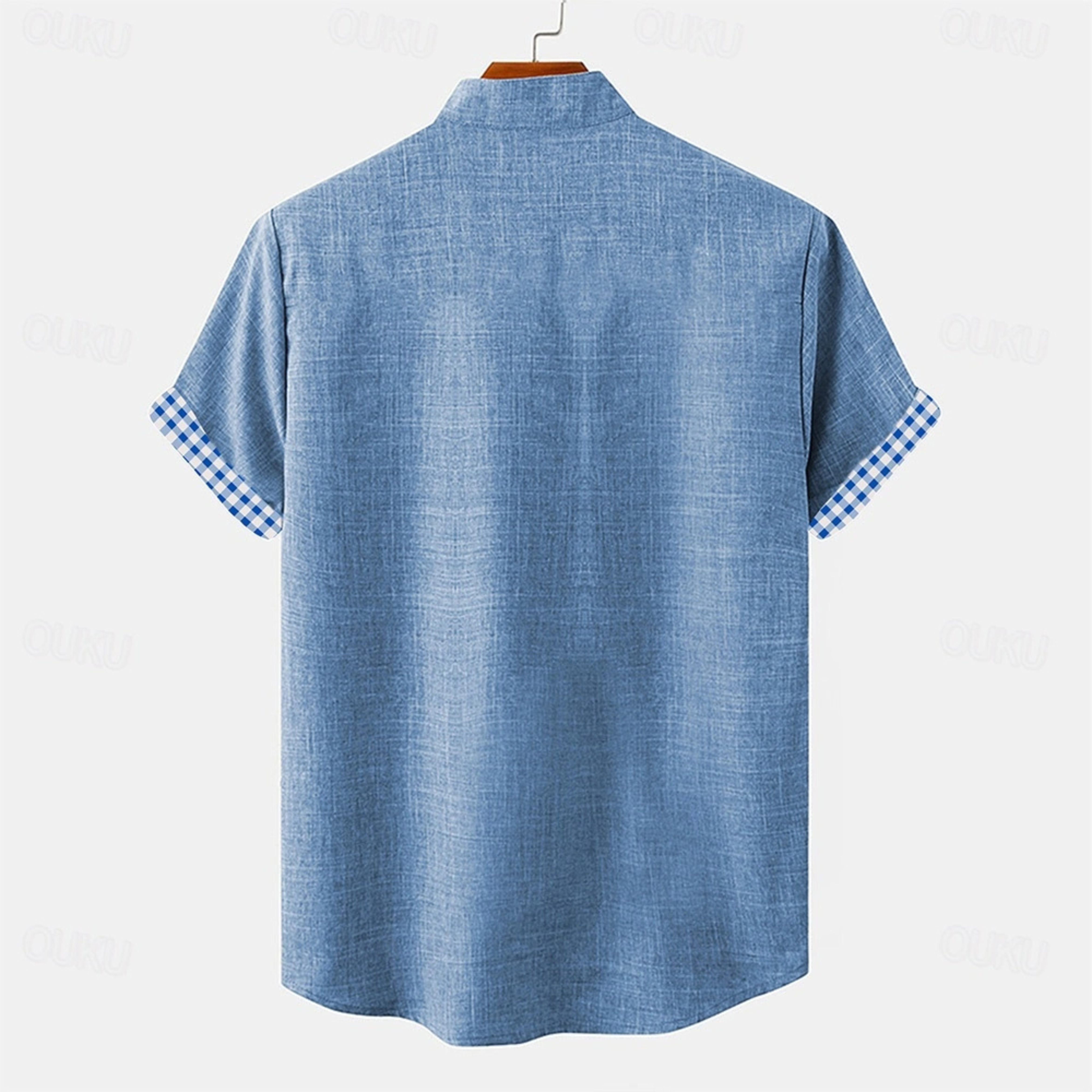 Men's Casual Linen Button-Up Shirt - Summer Vacation
