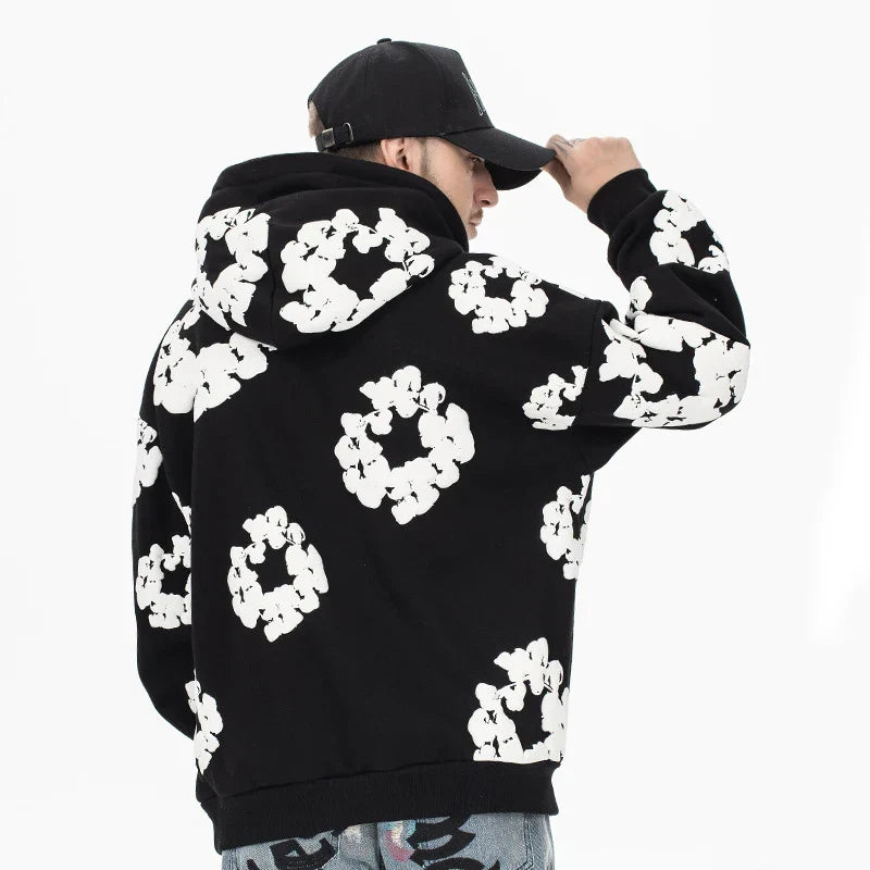 Men’s Casual Denim Tears Hoodie – Soft Hooded Sweatshirt