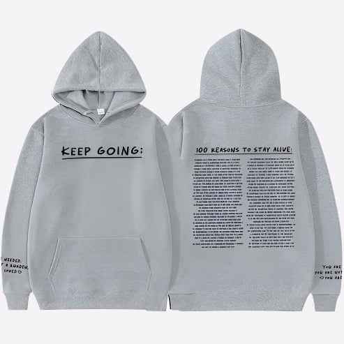 Women's Motivational Hoodie: 100 Reasons to Stay Positive