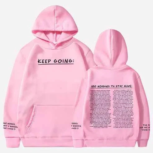 Women's Motivational Hoodie: 100 Reasons to Stay Positive
