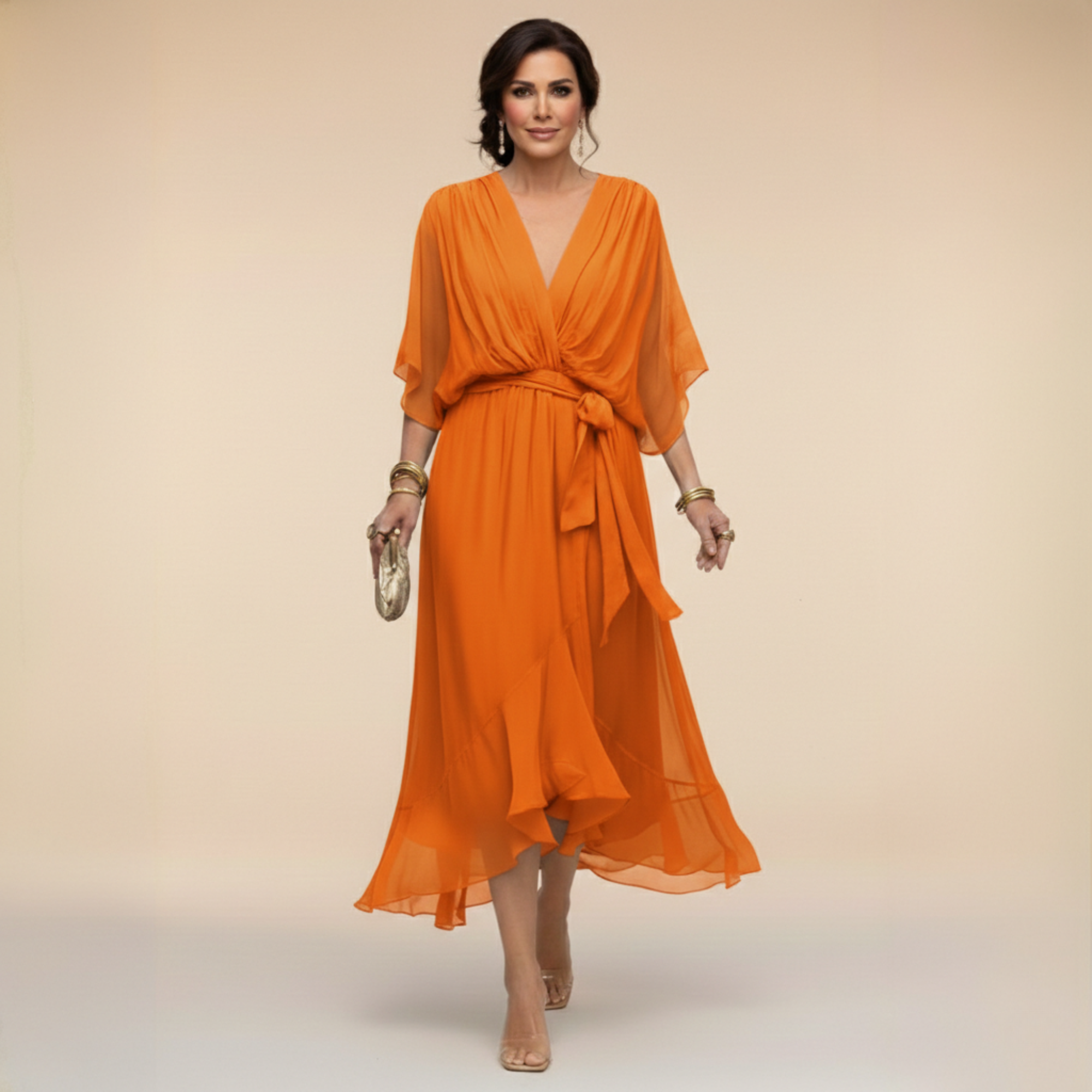 Sofia | Women's Elegant Wrap Midi Dress