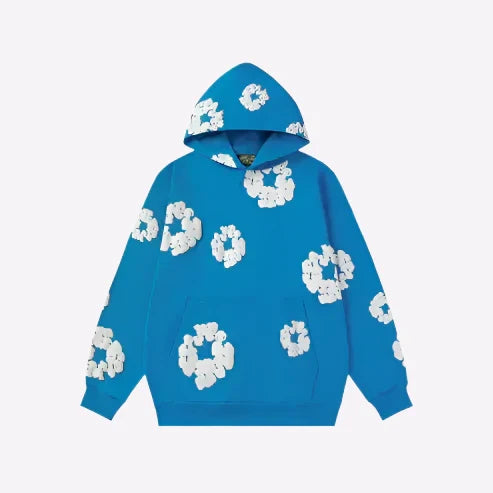 Printed Denim-Style Hoodie β Unisex Streetwear Sweatshirt