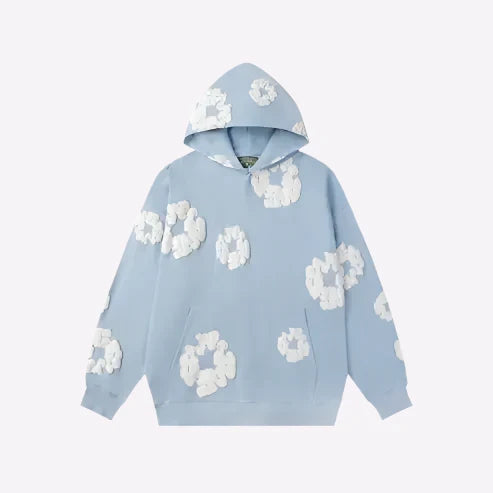 Printed Denim-Style Hoodie β Unisex Streetwear Sweatshirt