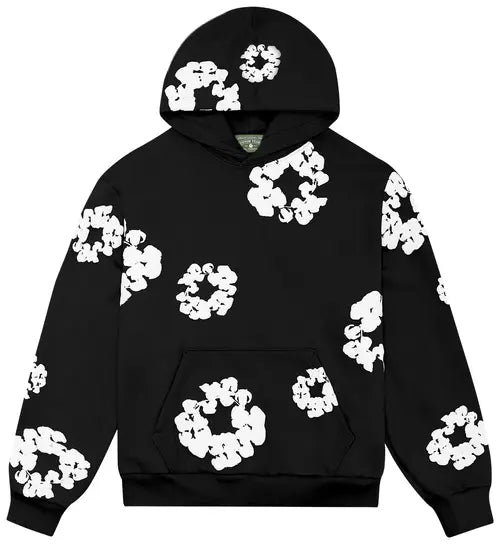 Printed Denim-Style Hoodie β Unisex Streetwear Sweatshirt