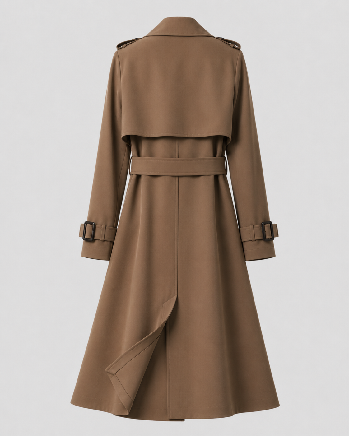 Long Belted Trench Coat for Women β Double Breasted Style