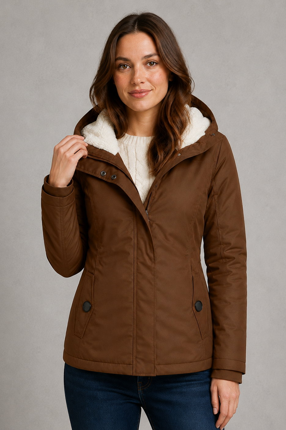 Women's Longline Waterproof Hooded Coat