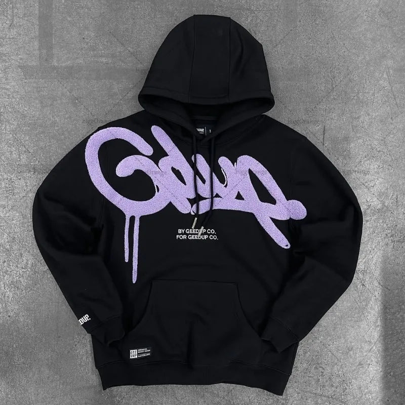 Men's Oversized Y2K Harajuku Letter Hoodie - Unisex Streetwear