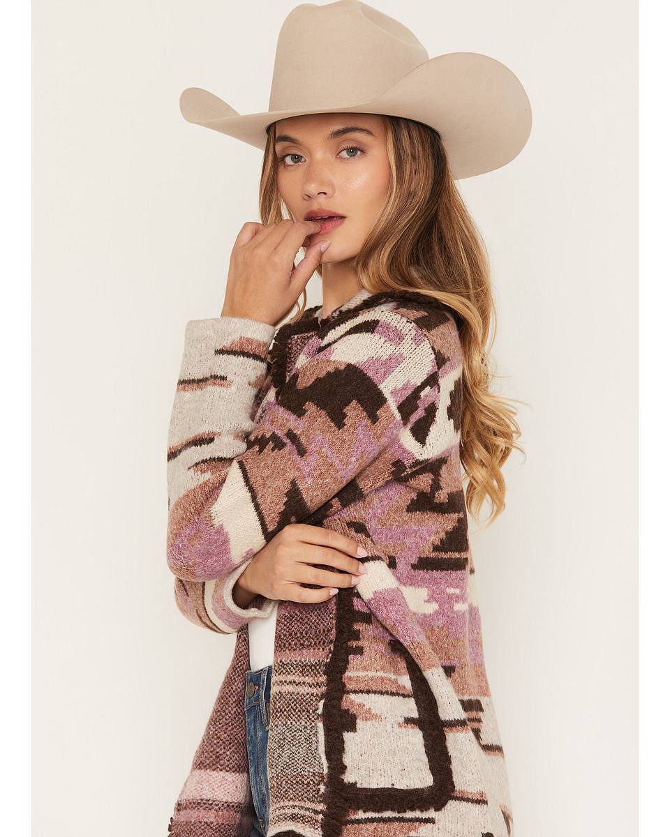 Women's Button-Down Southwestern Cardigan