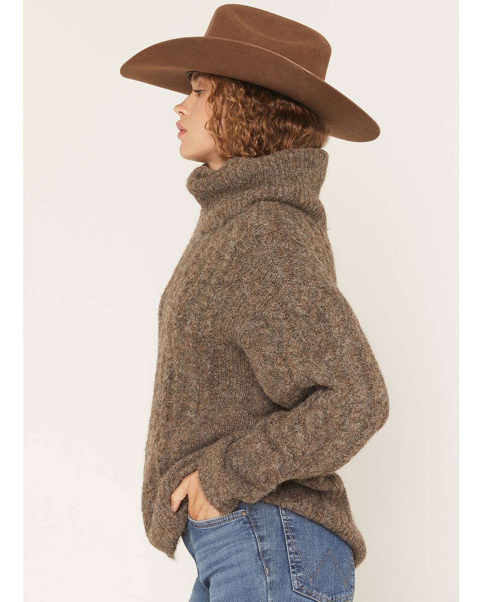 Women's Oversized Turtleneck Sweater - Sherry Style