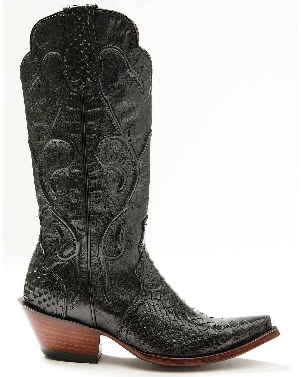 Women's Tall Western Python Snip Toe Boots