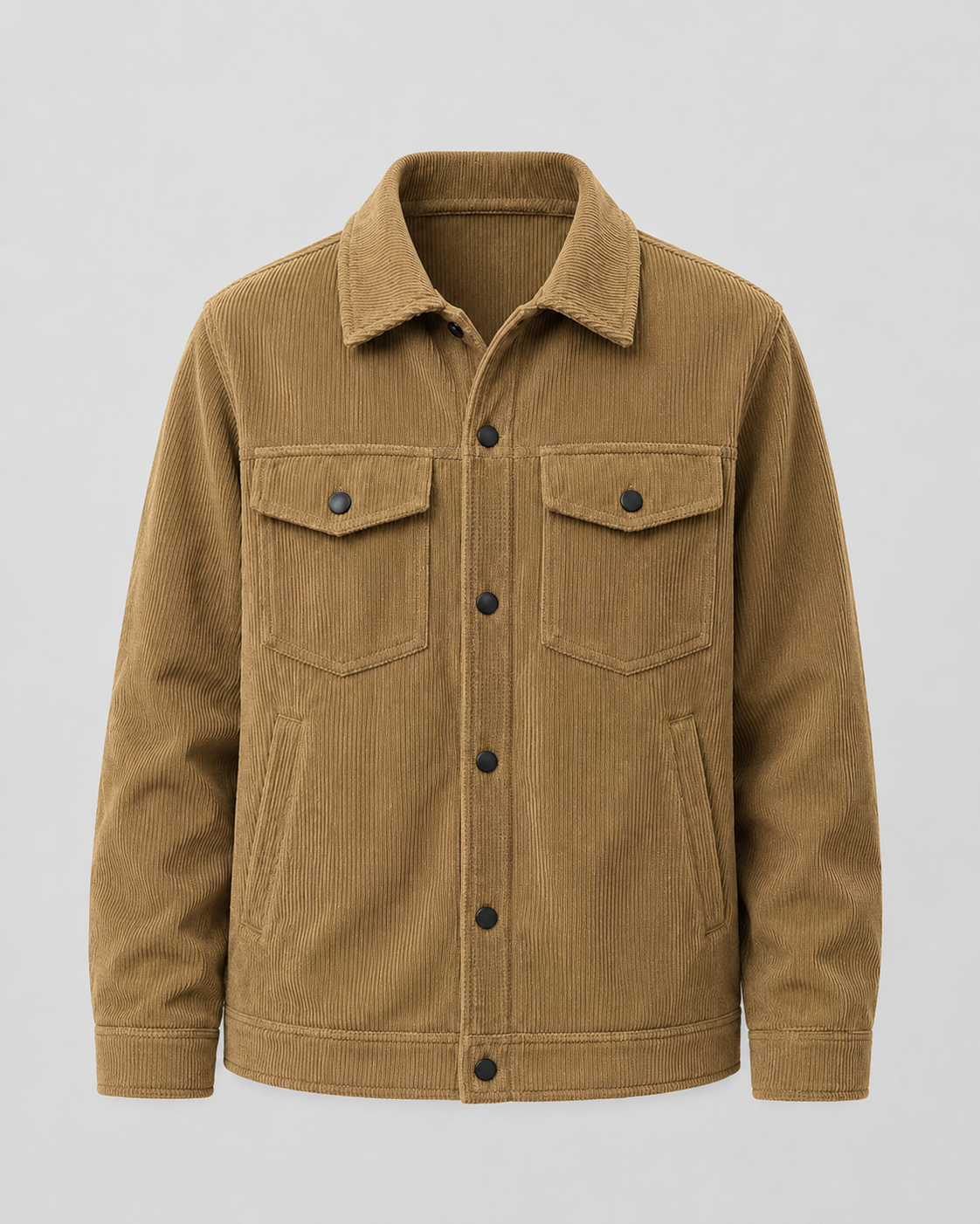 Men's Corduroy Shirt Jacket with Pockets
