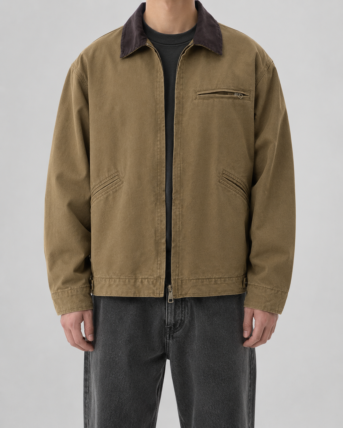 Men's Barn Jacket - Cotton Canvas with Corduroy Collar