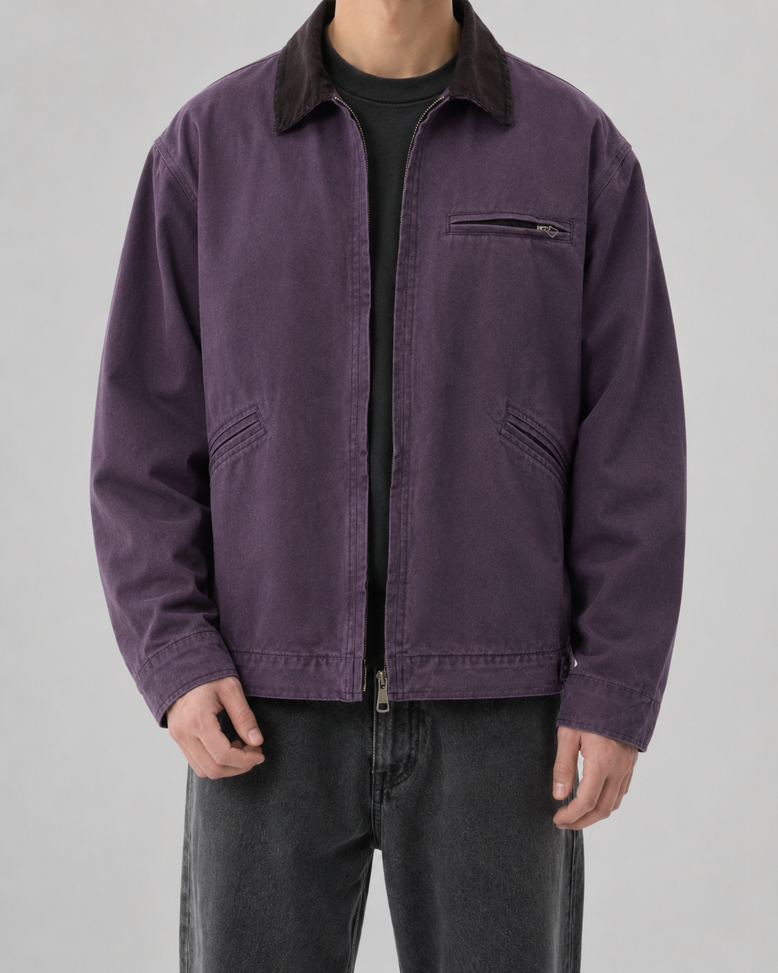 Men's Barn Jacket - Cotton Canvas with Corduroy Collar