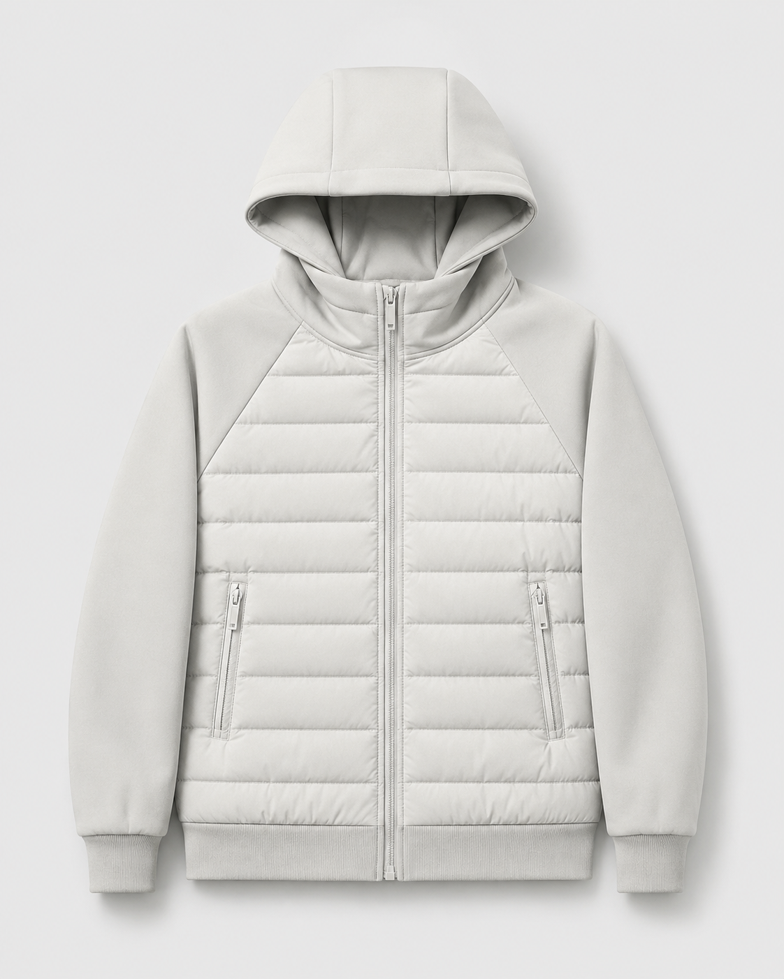 Men's Quilted Hybrid Hooded Jacket
