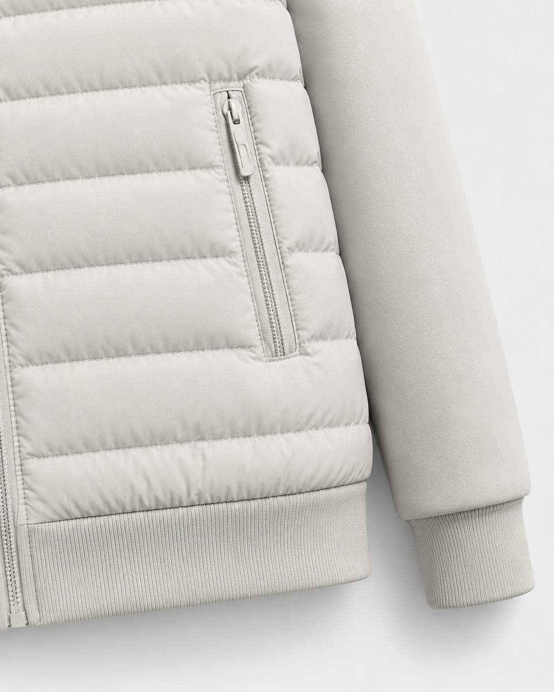 Men's Quilted Hybrid Hooded Jacket