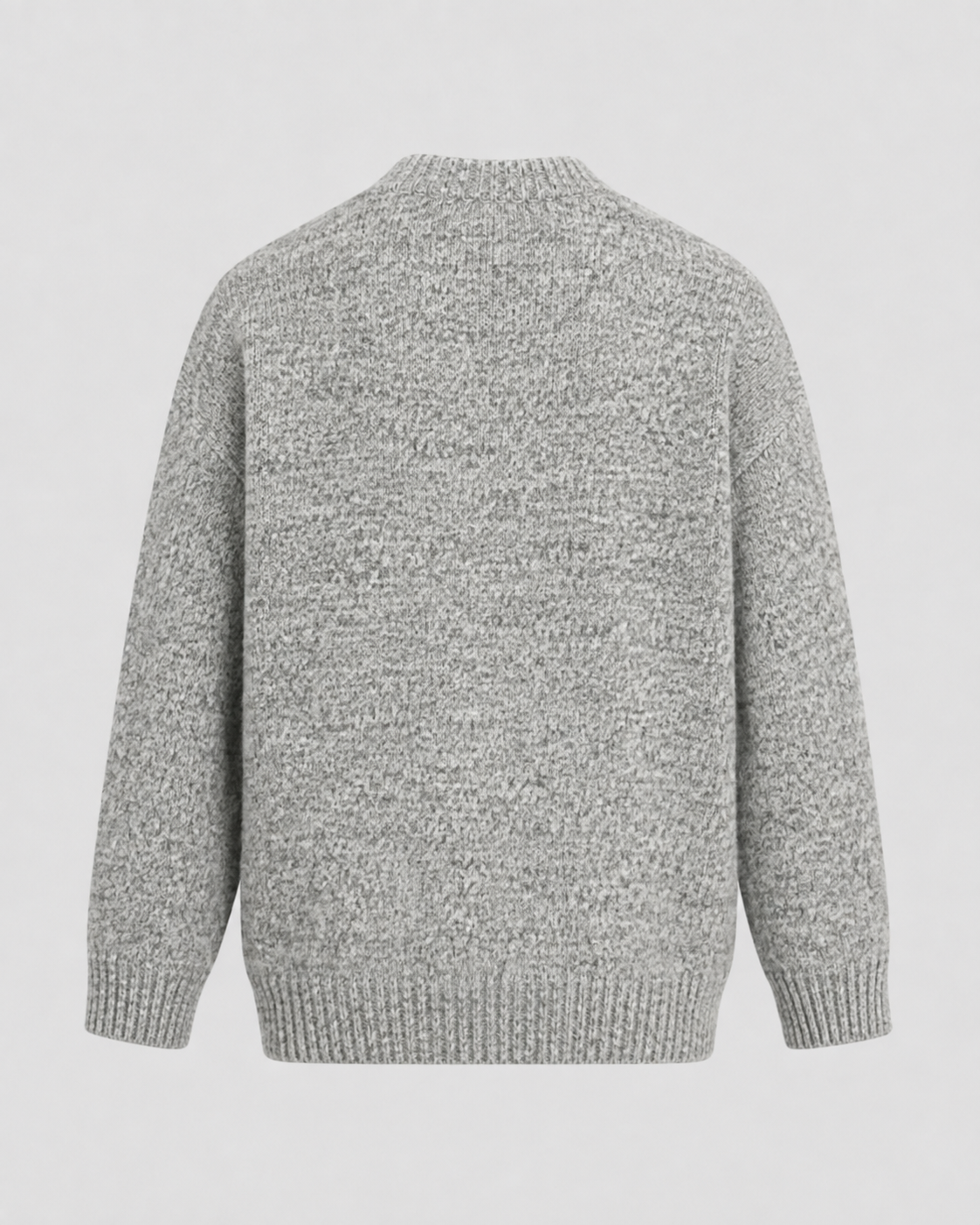 Men's Relaxed Fit Marled Wool Crewneck Sweater