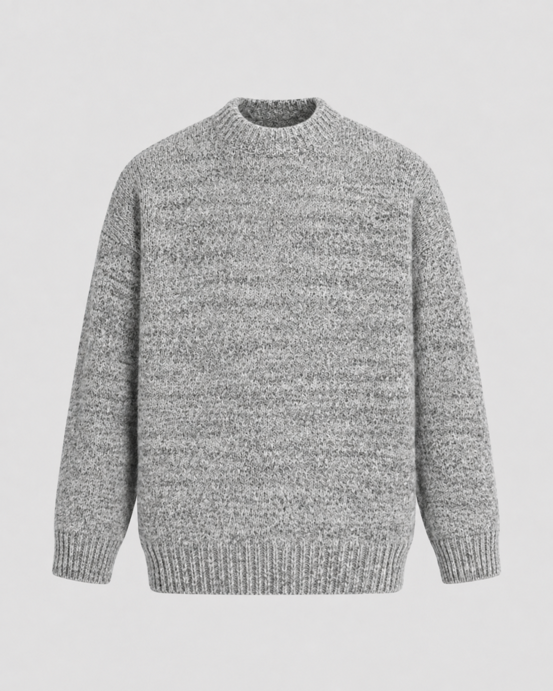 Men's Relaxed Fit Marled Wool Crewneck Sweater