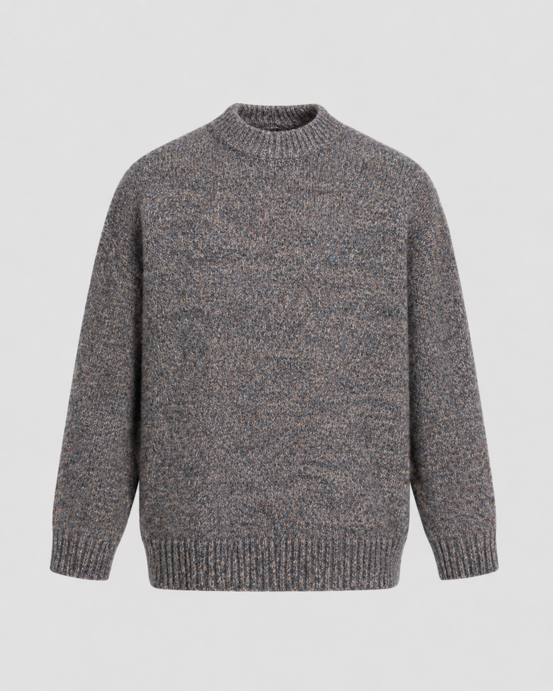 Men's Relaxed Fit Marled Wool Crewneck Sweater