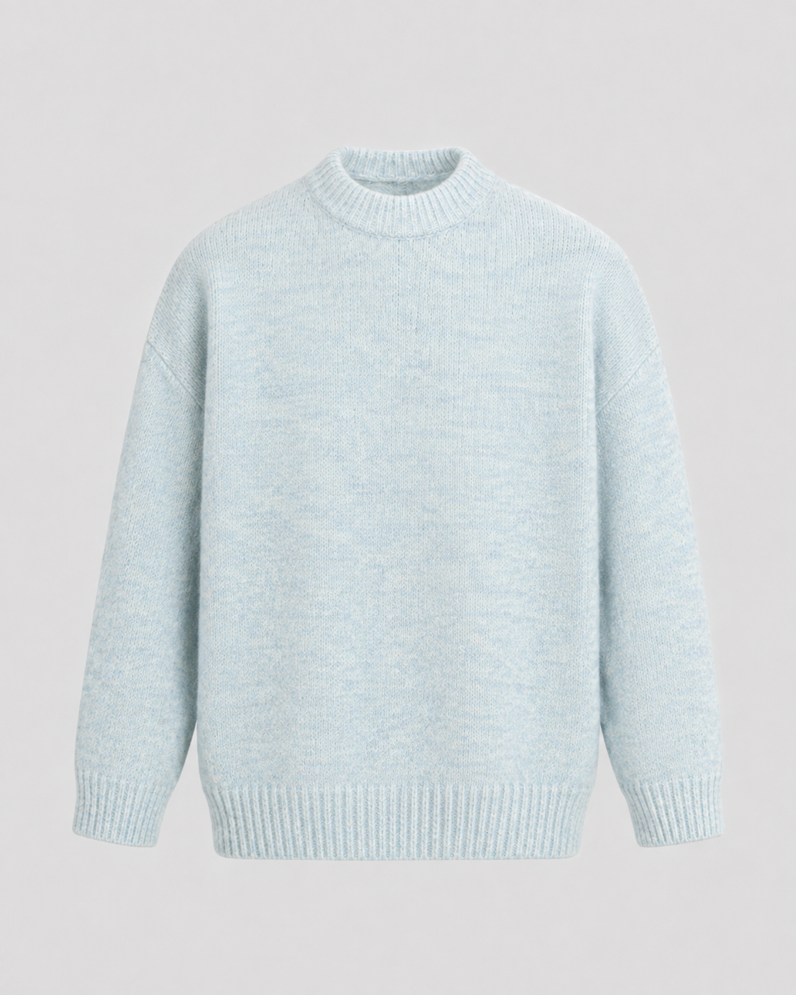 Men's Relaxed Fit Marled Wool Crewneck Sweater