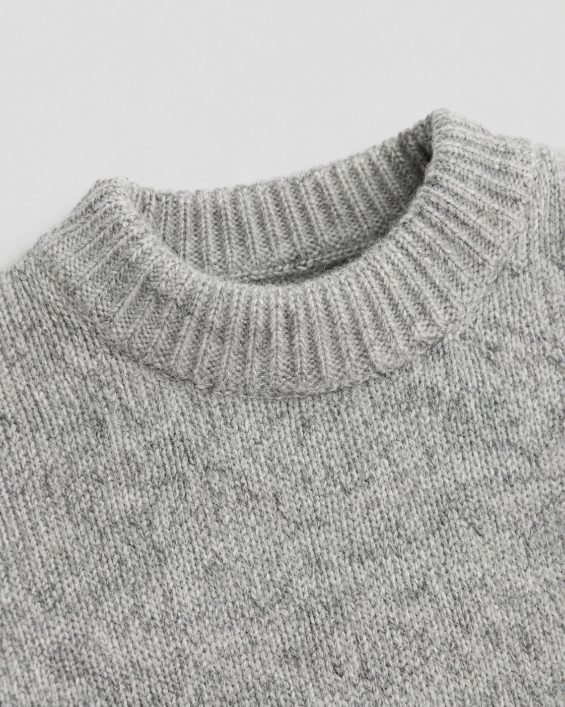 Men's Relaxed Fit Marled Wool Crewneck Sweater