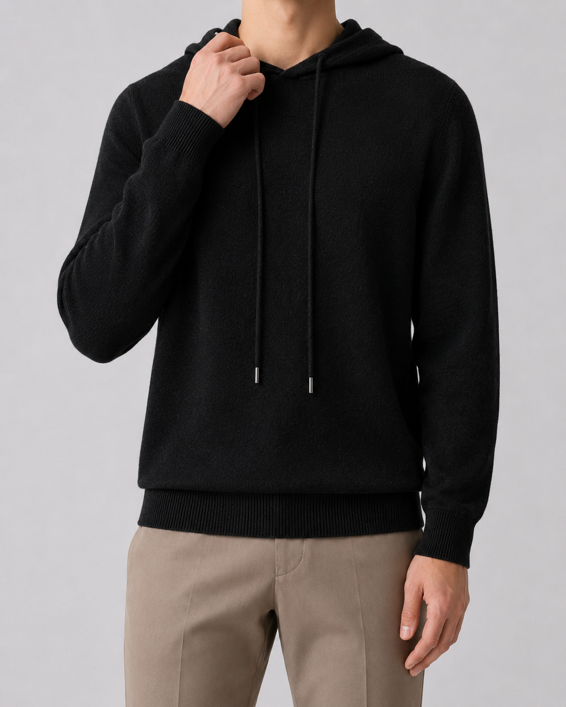 Men's Knit Wool Hoodie