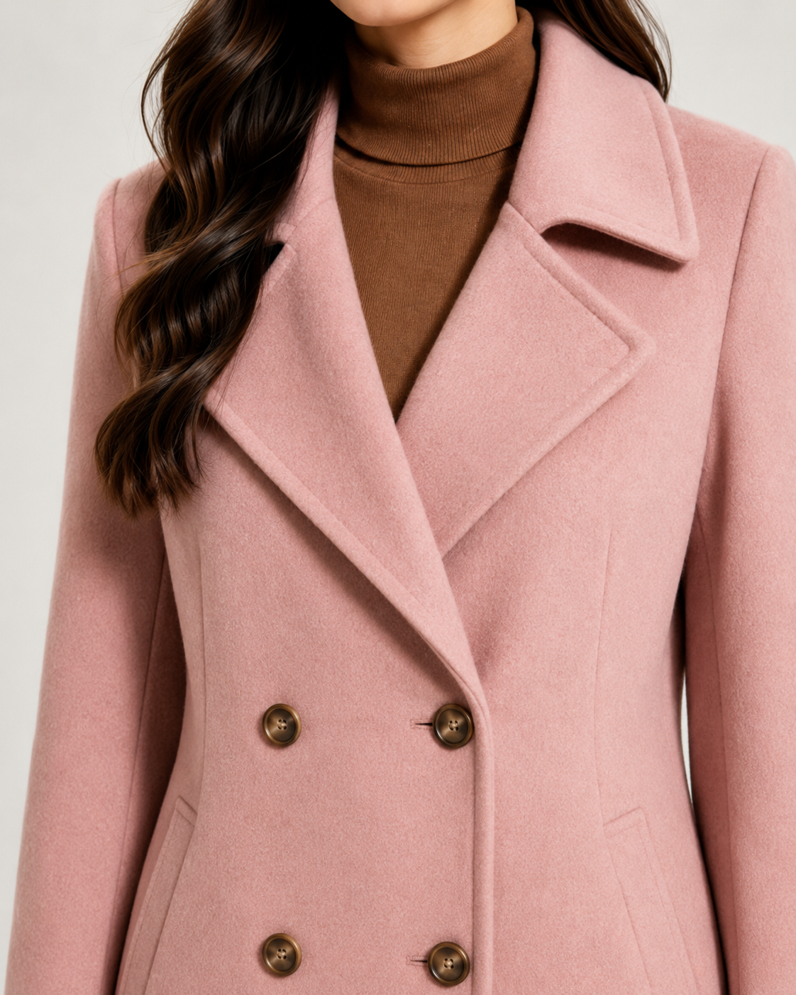 Women's Short Tailored Double-Breasted Winter Coat