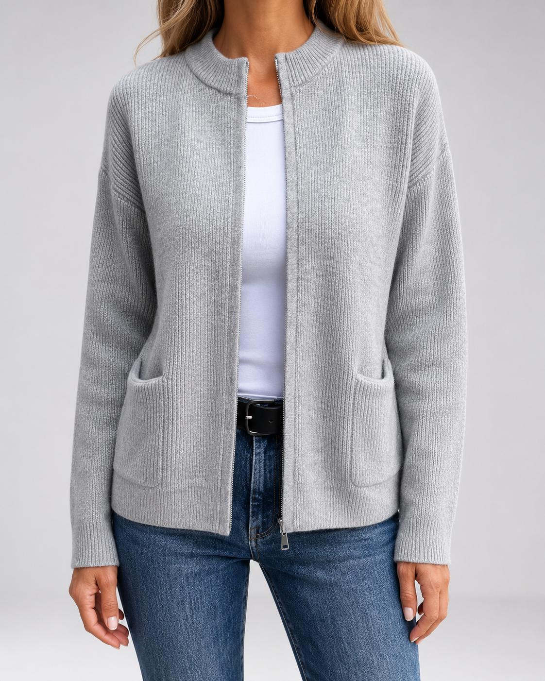 Open Front Knit Cardigan for Women