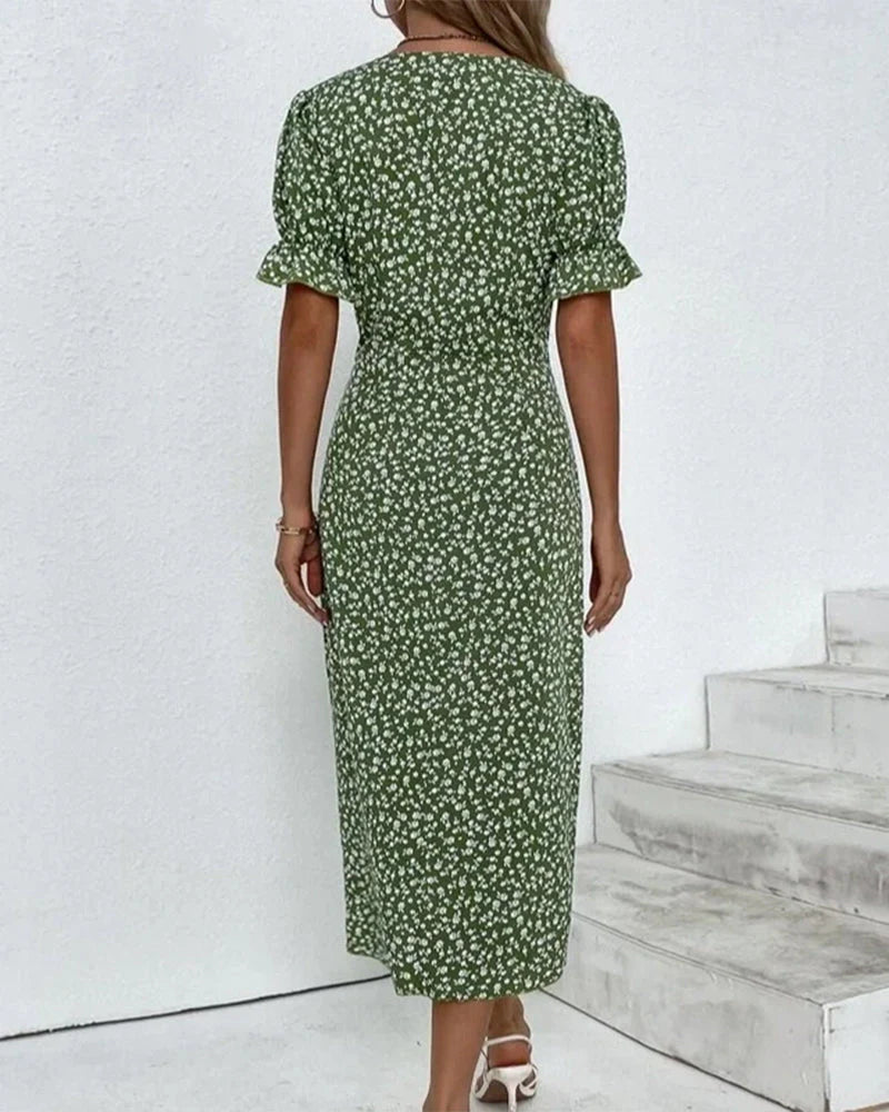 Emily | Women's Wrap Midi Dress, Casual