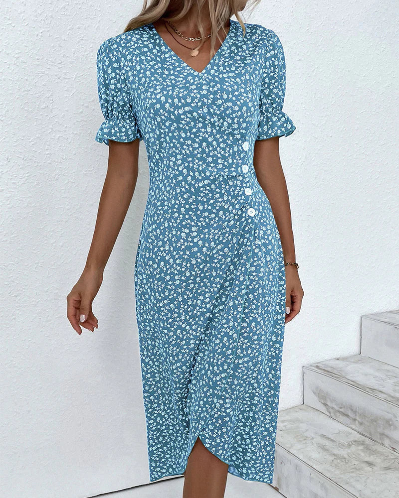 Emily | Women's Wrap Midi Dress, Casual